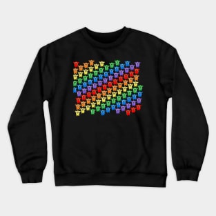 RAINBOW FURBY PRINT Crewneck Sweatshirt